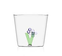 Glass Ichendorf Greenwood Collection Flower Alphabet Letter V