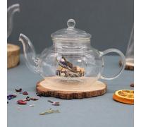 Glass Infuser Teapot - Round Pearl - 400ml