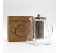 Glass Infuser Teapot - Tower Shape - 750ml KDMD White One Size