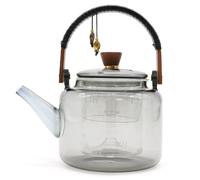 Glass Infuser Teapot - With Steamer System Charcoal - 1000ml