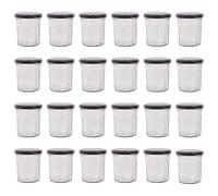 Glass Jam Jars - 150ml - Pack of 24 Argon Tableware Black One Size