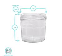 Glass Jam Jars Chutney Preserve Honey Pickle Glass Kitchen Storage Jar Container