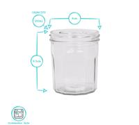 Glass Jam Jars Chutney Preserve Honey Pickle Glass Kitchen Storage Jar Container