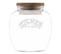 Glass Jar 2L Round Preserving Jar Storage with Airtight Push Top Lid Container