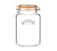 Glass Jar 3L Square Preserving Jar Storage with Airtight Clip Top Lid Container