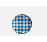 GLASS JAR LIDS, 82MM, TWIST OFF BLUE GINGHAM PATTERN, PACK OF 10-ACID PROOF MAKE SURE THEY ARE CORRECT SIZE BEFORE PURCHASE !!!
