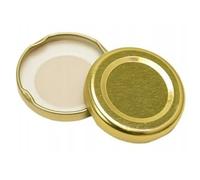 Glass Jar Lids Gold 43mm Twist Off Metal Replacement Jam Honey Pickle Preserving Caps For Samll Jars (50)