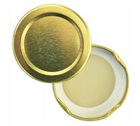 Glass Jar Lids Gold 53mm Twist Off Metal Replacement Jam Honey Pickle Preserving Caps For Samll Jars (50)