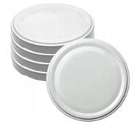Glass Jar Lids White 100mm Twist Off Metal Replacement Jam Honey Pickle Preserving Caps For Samll Jars (100)