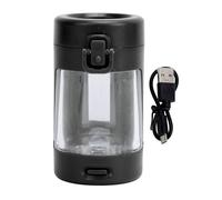 Glass Jars with Magnifying Lid and Light,Lightweight Storage Container Humidity Contro Kitchen Pantry Organization Canister Light Up Clear Viewing Jar Keep Herbs Dry Fresh (Black)