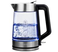 Glass Kettle with LED Illumination 3KW Rapid Boil 1.7L Easy Fill Daewoo Clear One Size