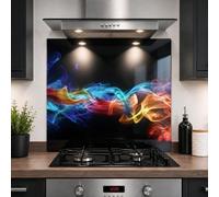 Glass Kitchen Splashback Panel - 6mm Toughened Heat-Resistant Cooker Backsplash - Design 2008 (60 x 55cm)