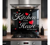 Glass Kitchen Splashback Panel - 6mm Toughened Heat-Resistant Cooker Backsplash - Design 2013 (100 x 55cm)