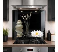 Glass Kitchen Splashback Panel - 6mm Toughened Heat-Resistant Cooker Backsplash - Design 2017 (100 x 55cm)