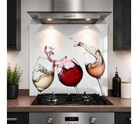 Glass Kitchen Splashback Panel - 6mm Toughened Heat-Resistant Cooker Backsplash - Design 2018 (60 x 55cm)