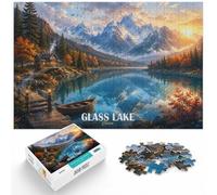 Glass Lake China Landscape Poster Jigsaw Puzzle for Adults, 1000 Piece | Border-first building - a practical indoor pastime during indoor leisure.