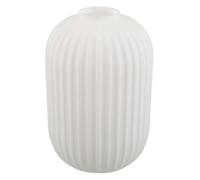 Glass Lamp Shade White Cylinder Globe for Chandelier Wall Sconce | Ribbed Glass, Glossy Finish, Easy Installation and Maintenance, Living Room or Restaurant Mounting