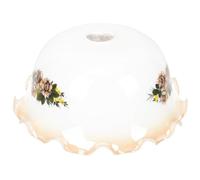 Glass Lampshade White Flower Design Retro Decorative Lamp Shade