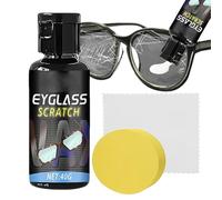 Glass Lens Scratch Repair Kit - 40g Portable Solutions, Lens Scratch Remover with Sponge and Cloth | Effortless Eyewear Phone Screen Car Window Windshield Camera Mirror Maintenance Tool