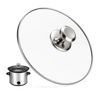 Glass Lid 3 Quart Replacement for Crockpot Manual 3-Quart Slow Cooker SCV700-S-BR, 3qt Slow Cooker Lid Replacement, Clear Cooker Lid Replacement Part