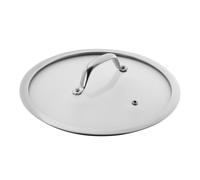 Glass Lid wide rim stainless steel handle 28cm