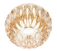 Glass Light Shade for Table Lamps, Vintage Candle Lamp Cover 11.5x11.5x9cm | Golden Glass Lampshade, 12mm Hole, Simple Installation, Soft Cosy Glow for Bedside or Home Lighting