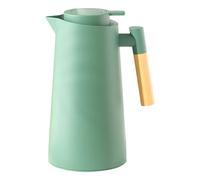 Glass Liner Thermo S Pot, 1000ml Elegant Coffee Container, Tabletop Drink Dispenser, Glass Lined Interior, Large Capacity, Easy-Pour Spout, Sturdy Material, 13.5x13.5x25cm, for Home Use