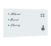 Glass Magnetic Whiteboard 120x60cm White Tempered Glass 4mm Wall-Mounted w/kit