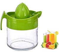 Glass Manual Fruit Juicer Lemon Lime Orange Citrus Squeezer Hand Press Easy to Use Kitchen Gadgets (Green)