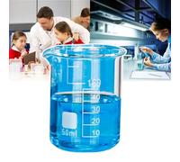 Glass Measuring Beaker 800ml, Graduated, Heat Resistant, Flat Bottom, Easy to Pour, Ideal for Experiments and Research
