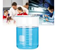 Glass Measuring Beaker 800ml, Graduated, Heat Resistant, Flat Bottom, Easy to Pour, Ideal for Experiments and Research