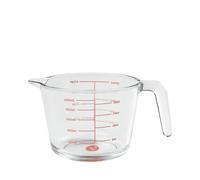Tala 1 Litre Glass Measuring Jug, Made with Shock Resisitant Borosilicate Glass with Clear and Easy to Read Markings in Both Millilitres and Ounces, BPA Free Kitchen Essential