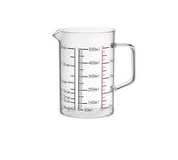Glass Measuring Jug Measured Mixing Glass Mug Milk Cup with Scale Clear, Easy to Read Measurements - Cook with Accuracy (500ml)