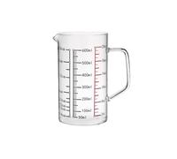 Glass Measuring Jug Measured Mixing Glass Mug Milk Cup with Scale Clear, Easy to Read Measurements - Cook with Accuracy (600ml)
