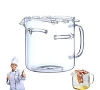 Glass Microwave Bacon Cooker(2.1L/74Oz), Glass Bacon Cooker, Microwave Bacon Tray with Removable Glass Rod for Oven, Multifunctional Glass Bacon Grill for Home Cooking, Picnics, Barbecues