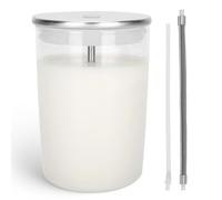 Glass Milk Container for Jura & Stainless Steel Milk Pipe Casing with HP3 Adapter, Compatible with Jura Coffee Machine Models: Z8, Z6, J6, S8, S80, E8, GIGA X8cG2 / X8G2/X3cG2 / X3G2, X8, X10, WE8