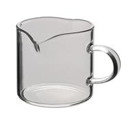 Glass Milk Frothing Pitcher 120ml Double Mouth for Coffee | Heat Resistant Use, Smooth Rounded Edges, Easy Cleaning, Home Enthusiasts, Restaurant Staff