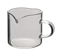 Glass Milk Frothing Pitcher for Precise Pouring 120ml Double Mouth | Home Coffee Use, Smooth Rounded Edges, Easy Cleaning, Suited to Sugar and Espresso Shots