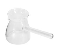 Glass Milk Pitcher 350ml with Side Handle and Spout | No-drip Pour Design, Heat-safe Handling, for Tea Service, Breakfast Serving, and Contents Monitoring