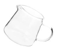 Glass Milk Pitcher 550ml with Handle and Pouring Spout, Coffee Cup | Heat-Resistant Design, Smooth round Surface, for Honey Sauce, Maple Syrup, Office or Buffet Service