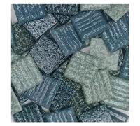 Glass Mirror Mosaic Tiles, Mini Mosaic Tiles 100g/3.5oz Mosaic Quartz Tiles 2cm/0.78in Square Tile 0.4cm/0.15in Thickness DIY Craft Materials Mixed Color(Color 11)