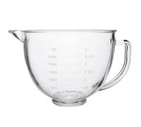 Glass Mixing Bowl 5 QT for KitchenAid 4.5 and 5 Quart Tilt-Head Stand Mixers, Fits Artisan KSM150, RRK150, KSM100, K45SS, KSM90, KSM95, K45, KSM110, 5KSM125 and More
