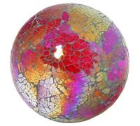 Glass Mosaic Ball in Multi coloured red (Medium)