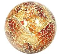 Glass Mosaic Ball in Orange (Large) 13cm