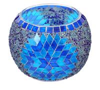 Glass Mosaic Tea Light Candle Holder, Decorative Tealight Candlestick
