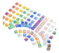 Glass Mosaic Tiles - One Thousand One Hundred Pieces of Colourful Mixed Tile Material, Glass Mosaic Tiles for Mosaic Works, Home Decoration and DIY Projects as well as Activities for Adults and for E