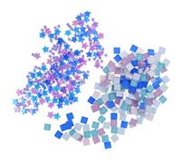 Glass Mosaic Tiles Set for DIY Craft Projects, Easy Glue Small Tiles | Smooth Glazed Surface, Bright Colours, Suitable for Mosaic Artists and Crafters, Wall Decoration, Glasses, Birthdays