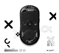 Glass Mouse Skates Glide Feet Pads, Mice Feet Sticker for Logitech GPW GPX Wireless Gaming Mouse Replacement Mouse Feet (For GPW Black)