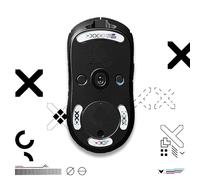 Glass Mouse Skates Glide Feet Pads, Mice Feet Sticker for Logitech GPW GPX Wireless Gaming Mouse Replacement Mouse Feet (For GPW White)