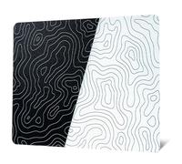 Glass Mousepad for Gaming, Topographic Hard Gaming Mouse pad, Professional Large Mouse Mat 410mm*310mm, Special Glass Surface with Improved Precision and Speed